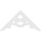 Ekena Millwork Pitch Robin Architectural Grade PVC Gable Pediment, 48"W x 24"H x 1"P (12/12) GPP048X024X100ROB - alternate 3
